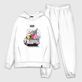 Мужской костюм хлопок OVERSIZE с принтом BT21 в Новосибирске,  |  | bt21 | bts | k pop | бт21 | бтс | бтс 2020 | группа бтс | к поп | кей поп | кейпоп