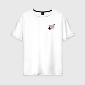 Женская футболка хлопок Oversize с принтом BT21 в Новосибирске, 100% хлопок | свободный крой, круглый ворот, спущенный рукав, длина до линии бедер
 | bt21 | bts | k pop | бт21 | бтс | бтс 2020 | группа бтс | к поп | кей поп | кейпоп