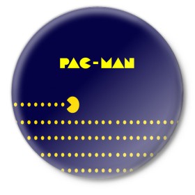 Значок с принтом PAC-MAN в Новосибирске,  металл | круглая форма, металлическая застежка в виде булавки | Тематика изображения на принте: 1980 | game | ghostbusters | pac man | игра | монстры | охотники за привидениями | пэкмен | уровень | ход