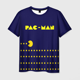 Мужская футболка 3D с принтом PAC-MAN в Новосибирске, 100% полиэфир | прямой крой, круглый вырез горловины, длина до линии бедер | Тематика изображения на принте: 1980 | game | ghostbusters | pac man | игра | монстры | охотники за привидениями | пэкмен | уровень | ход