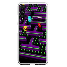 Чехол для Honor 20 с принтом PAC-MAN 3D в Новосибирске, Силикон | Область печати: задняя сторона чехла, без боковых панелей | Тематика изображения на принте: 1980 | game | ghostbusters | pac man | игра | монстры | охотники за привидениями | пэкмен | уровень | ход