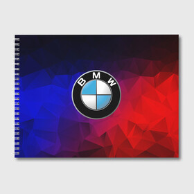 Альбом для рисования с принтом BMW NEON в Новосибирске, 100% бумага
 | матовая бумага, плотность 200 мг. | bmw | bmw motorsport | bmw performance | carbon | m | motorsport | performance | sport | бмв | карбон | моторспорт | спорт