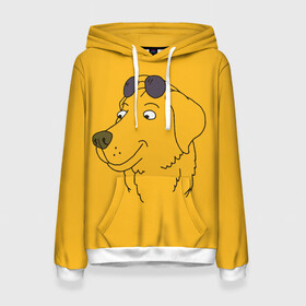 Женская толстовка 3D с принтом Mr. Peanutbutter в Новосибирске, 100% полиэстер  | двухслойный капюшон со шнурком для регулировки, мягкие манжеты на рукавах и по низу толстовки, спереди карман-кенгуру с мягким внутренним слоем. | bojack horseman | mr. peanutbutter | конь боджек | мистер арахисовое масло | мистер подхвост