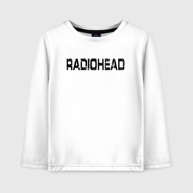 Детский лонгслив хлопок с принтом Radiohead в Новосибирске, 100% хлопок | круглый вырез горловины, полуприлегающий силуэт, длина до линии бедер | radiohead | thomas edward yorke | альтернативный рок | арт рок | джонни гринвуд | инди рок | колин гринвуд | том йорк | фил селуэй | эд о’брайен | экспериментальный рок | электронная музыка