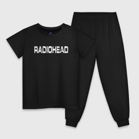 Детская пижама хлопок с принтом Radiohead в Новосибирске, 100% хлопок |  брюки и футболка прямого кроя, без карманов, на брюках мягкая резинка на поясе и по низу штанин
 | radiohead | thomas edward yorke | альтернативный рок | арт рок | джонни гринвуд | инди рок | колин гринвуд | том йорк | фил селуэй | эд о’брайен | экспериментальный рок | электронная музыка