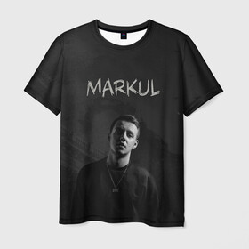 Мужская футболка 3D с принтом MARKUL в Новосибирске, 100% полиэфир | прямой крой, круглый вырез горловины, длина до линии бедер | depression | gang | great | green | markul | park | маркул
