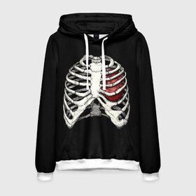 Мужская толстовка 3D с принтом My Heart в Новосибирске, 100% полиэстер | двухслойный капюшон со шнурком для регулировки, мягкие манжеты на рукавах и по низу толстовки, спереди карман-кенгуру с мягким внутренним слоем. | Тематика изображения на принте: bone | bones | chest | heart | hearts | love | organ | organs | ribs | skeleton | x ray | грудная клетка | кости | кость | орган | органы | ребра | рентген | сердца | сердце | скелет