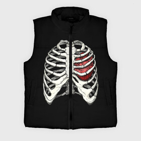 Мужской жилет утепленный 3D с принтом My Heart в Новосибирске,  |  | bone | bones | chest | heart | hearts | love | organ | organs | ribs | skeleton | x ray | грудная клетка | кости | кость | орган | органы | ребра | рентген | сердца | сердце | скелет