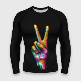 Мужской рашгард 3D с принтом V в Новосибирске,  |  | finger | fingers | gesture | glitch | hand | peace | sign | v | victory | глитч | жест | знак | краски | лич | мир | палец | пальцами | пальцы | победа | рука | руки | сигна | хиппи