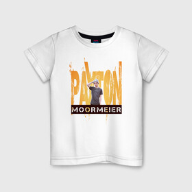Детская футболка хлопок с принтом Payton Moormeier в Новосибирске, 100% хлопок | круглый вырез горловины, полуприлегающий силуэт, длина до линии бедер | payton | payton moormeier | мормайер | мормиер | пейтон моормиер | пейтон мурмиер | пэйтон