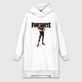 Платье-худи хлопок с принтом FORTNITE IKONIK в Новосибирске,  |  | fortnite | fortnite 2 | fortnite x | ikonik | marshmello | ninja | ninja streamer | иконик | маршмелло | ниндзя | фортнайт | фортнайт 2 | фортнайт глава 2