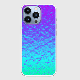 Чехол для iPhone 13 Pro с принтом ПЕРЛАМУТР в Новосибирске,  |  | Тематика изображения на принте: neon | retro | абстракция | блестки | вода | волны | краски | неон | неоновый | перламутр | поп | радуга | ретро | текстура | фиолетовый