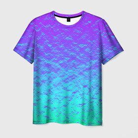 Мужская футболка 3D с принтом ПЕРЛАМУТР в Новосибирске, 100% полиэфир | прямой крой, круглый вырез горловины, длина до линии бедер | neon | retro | абстракция | блестки | вода | волны | краски | неон | неоновый | перламутр | поп | радуга | ретро | текстура | фиолетовый