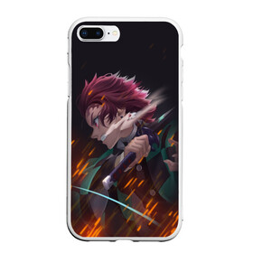 Чехол для iPhone 7Plus/8 Plus матовый с принтом KIMETSU NO YAIBA в Новосибирске, Силикон | Область печати: задняя сторона чехла, без боковых панелей | demon slayer | kimetsu no yaiba | nezuko | shinobu | slayer | tanjiro | zenitsu | гию томиока | зенитцу | иноске хашибира | клинок рассекающий демонов | незуко | танджиро | шинобу кочо