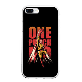 Чехол для iPhone 7Plus/8 Plus матовый с принтом ONE-PUNCH MAN в Новосибирске, Силикон | Область печати: задняя сторона чехла, без боковых панелей | one punch man | onepunchman | oppai | saitama | ван панч мен | ванпанчмен | макото миядзаки | сайтама | человек один удар