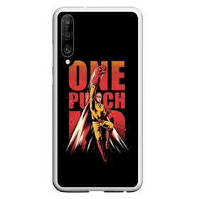 Чехол для Honor P30 с принтом ONE-PUNCH MAN в Новосибирске, Силикон | Область печати: задняя сторона чехла, без боковых панелей | one punch man | onepunchman | oppai | saitama | ван панч мен | ванпанчмен | макото миядзаки | сайтама | человек один удар