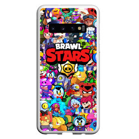 Чехол для Samsung Galaxy S10 с принтом BRAWL STARS в Новосибирске, Силикон | Область печати: задняя сторона чехла, без боковых панелей | bibi | brawl stars | brock | bull | crow | dinomike | el primo | leon | mobile game | nita | poko | ricochet | sandy | shall | stars | tara | бравл старс | ворон | леон | мобильные игры