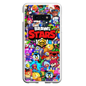 Чехол для Samsung S10E с принтом BRAWL STARS в Новосибирске, Силикон | Область печати: задняя сторона чехла, без боковых панелей | bibi | brawl stars | brock | bull | crow | dinomike | el primo | leon | mobile game | nita | poko | ricochet | sandy | shall | stars | tara | бравл старс | ворон | леон | мобильные игры