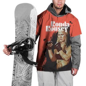 Накидка на куртку 3D с принтом Ronda Rousey в Новосибирске, 100% полиэстер |  | mma | ronda rousey | rowdy | ufc | мма | ронда роузи