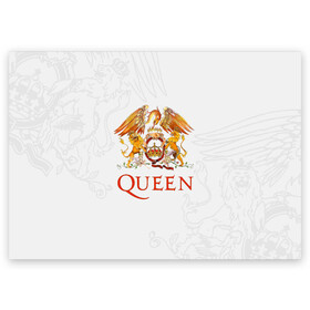 Поздравительная открытка с принтом Queen в Новосибирске, 100% бумага | плотность бумаги 280 г/м2, матовая, на обратной стороне линовка и место для марки
 | freddie mercury | paul | queen | quen | богемская рапсодия | брайан мэй | глэм | группа | джон дикон | квин | королева | куин | меркури | меркьюри | музыкант | мэркури | певец | песня | поп | роджер тейлор | рок