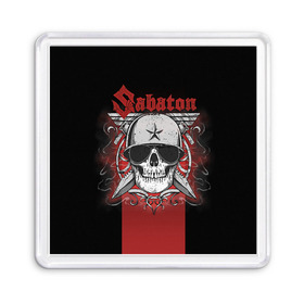 Магнит 55*55 с принтом Sabaton Army Skull в Новосибирске, Пластик | Размер: 65*65 мм; Размер печати: 55*55 мм | battle metal | sabaton | военный рок | йоаким броден | крис рёланд | пар сундстрём | рок | рок группа | хэви метал | шведская группа | шведский рок