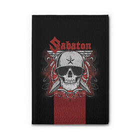 Обложка для автодокументов с принтом Sabaton Army Skull в Новосибирске, натуральная кожа |  размер 19,9*13 см; внутри 4 больших “конверта” для документов и один маленький отдел — туда идеально встанут права | battle metal | sabaton | военный рок | йоаким броден | крис рёланд | пар сундстрём | рок | рок группа | хэви метал | шведская группа | шведский рок