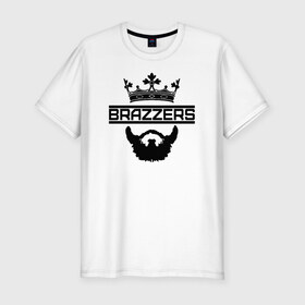 Мужская футболка хлопок Slim с принтом Brazzers в Новосибирске, 92% хлопок, 8% лайкра | приталенный силуэт, круглый вырез ворота, длина до линии бедра, короткий рукав | brazzers | milf | ананизм | ананист | бразерс | браззерс | милф | сайт