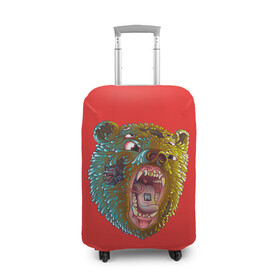 Чехол для чемодана 3D с принтом Little Big в Новосибирске, 86% полиэфир, 14% спандекс | двустороннее нанесение принта, прорези для ручек и колес | 20 | 2020 | bear | big | eurovision | little | music | rus | russia | биг | бузова | евровидение | ильич | крыса | литл | медведь | музыка | россия