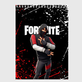 Скетчбук с принтом FORTNITE IKONIK в Новосибирске, 100% бумага
 | 48 листов, плотность листов — 100 г/м2, плотность картонной обложки — 250 г/м2. Листы скреплены сверху удобной пружинной спиралью | fortnite | fortnite 2 | fortnite x | ikonik | marshmello | ninja | ninja streamer | streamer | иконик | маршмелло | ниндзя | фортнайт | фортнайт 2 | фортнайт глава 2