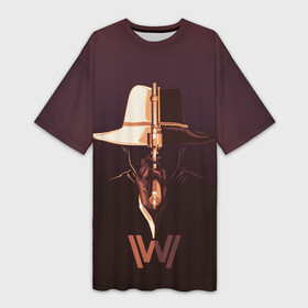 Платье-футболка 3D с принтом Westworld в Новосибирске,  |  | Тематика изображения на принте: man in black | vdosadir | westworld | джонатан нолан | западный мир | лиза джой | мир дикого запада | человек в чёрном