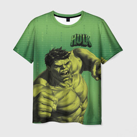 Мужская футболка 3D с принтом Hulk в Новосибирске, 100% полиэфир | прямой крой, круглый вырез горловины, длина до линии бедер | avengers | bruce banner | hulk | marvel | vdzabma | брюс баннер | комикс | марвел | мстители | халк