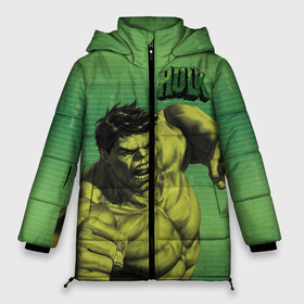 Женская зимняя куртка 3D с принтом Hulk в Новосибирске, верх — 100% полиэстер; подкладка — 100% полиэстер; утеплитель — 100% полиэстер | длина ниже бедра, силуэт Оверсайз. Есть воротник-стойка, отстегивающийся капюшон и ветрозащитная планка. 

Боковые карманы с листочкой на кнопках и внутренний карман на молнии | avengers | bruce banner | hulk | marvel | vdzabma | брюс баннер | комикс | марвел | мстители | халк