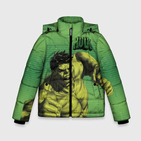 Зимняя куртка для мальчиков 3D с принтом Hulk в Новосибирске, ткань верха — 100% полиэстер; подклад — 100% полиэстер, утеплитель — 100% полиэстер | длина ниже бедра, удлиненная спинка, воротник стойка и отстегивающийся капюшон. Есть боковые карманы с листочкой на кнопках, утяжки по низу изделия и внутренний карман на молнии. 

Предусмотрены светоотражающий принт на спинке, радужный светоотражающий элемент на пуллере молнии и на резинке для утяжки | avengers | bruce banner | hulk | marvel | vdzabma | брюс баннер | комикс | марвел | мстители | халк