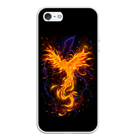 Чехол для iPhone 5/5S матовый с принтом Phoenix в Новосибирске, Силикон | Область печати: задняя сторона чехла, без боковых панелей | beast | bird | creature | fire | flame | myth | mythical | phoenix | space | зверь | космос | миф | мифические | мифическое | огонь | пламя | птица | существо | феникс