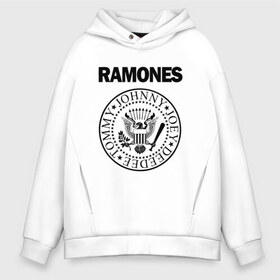 Мужское худи Oversize хлопок с принтом RAMONES в Новосибирске, френч-терри — 70% хлопок, 30% полиэстер. Мягкий теплый начес внутри —100% хлопок | боковые карманы, эластичные манжеты и нижняя кромка, капюшон на магнитной кнопке | america | ramones | rock | usa | америка | джонни рамон | джоуи рамон | ди ди рамон | клем бурк | кристофер уорд | марки рамон | рамоунз | ричи рамон | рок | сша | томми рамон