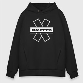 Мужское худи Oversize хлопок с принтом NILETTO в Новосибирске, френч-терри — 70% хлопок, 30% полиэстер. Мягкий теплый начес внутри —100% хлопок | боковые карманы, эластичные манжеты и нижняя кромка, капюшон на магнитной кнопке | Тематика изображения на принте: niletto | rnb | любимка | нилето | нилетто | поп | прытков | рнб | хип хоп