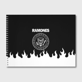 Альбом для рисования с принтом RAMONES в Новосибирске, 100% бумага
 | матовая бумага, плотность 200 мг. | america | ramones | rock | usa | америка | джонни рамон | джоуи рамон | ди ди рамон | клем бурк | кристофер уорд | марки рамон | рамоунз | ричи рамон | рок | сша | томми рамон