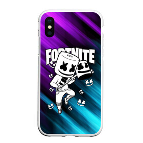 Чехол для iPhone XS Max матовый с принтом FORTNITE X MARSHMELLO в Новосибирске, Силикон | Область печати: задняя сторона чехла, без боковых панелей | fortnite | fortnite 2 | fortnite x | ikonik | marshmello | ninja | ninja streamer | иконик | маршмелло | ниндзя | фортнайт | фортнайт 2 | фортнайт глава 2