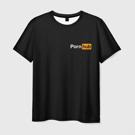 Мужская футболка 3D с принтом PORNHUB в Новосибирске, 100% полиэфир | прямой крой, круглый вырез горловины, длина до линии бедер | brand | brazzers | hub | mode | бразерс | бренд | мода