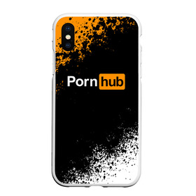 Чехол для iPhone XS Max матовый с принтом PORNHUB в Новосибирске, Силикон | Область печати: задняя сторона чехла, без боковых панелей | brand | brazzers | hub | mode | бразерс | бренд | мода