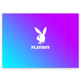 Поздравительная открытка с принтом PLAYBOY в Новосибирске, 100% бумага | плотность бумаги 280 г/м2, матовая, на обратной стороне линовка и место для марки
 | Тематика изображения на принте: brand | brazzers | faketaxi | hub | mode | playboy | бразерс | бренд | мода | фейк такси