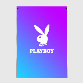 Постер с принтом PLAYBOY в Новосибирске, 100% бумага
 | бумага, плотность 150 мг. Матовая, но за счет высокого коэффициента гладкости имеет небольшой блеск и дает на свету блики, но в отличии от глянцевой бумаги не покрыта лаком | brand | brazzers | faketaxi | hub | mode | playboy | бразерс | бренд | мода | фейк такси