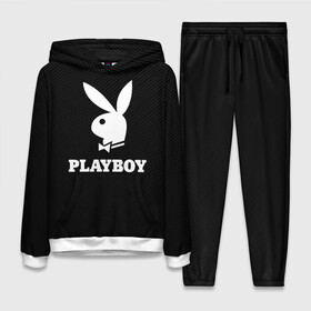 Женский костюм 3D (с толстовкой) с принтом PLAYBOY | ПЛЕЙБОЙ (Z) в Новосибирске,  |  | brand | brazzers | faketaxi | hub | mode | playboy | бразерс | бренд | мода | фейк такси