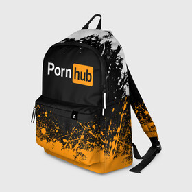 Рюкзак 3D с принтом PORNHUB в Новосибирске, 100% полиэстер | лямки с регулируемой длиной, сверху петелька, чтобы рюкзак можно было повесить на вешалку. Основное отделение закрывается на молнию, как и внешний карман. Внутри два дополнительных кармана, один из которых закрывается на молнию. По бокам два дополнительных кармашка | brand | brazzers | faketaxi | hub | mode | playboy | бразерс | бренд | мода | фейк такси