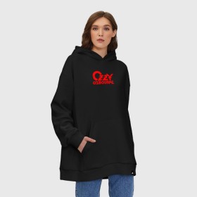 Худи SuperOversize хлопок с принтом Ozzy Osbourne в Новосибирске, 70% хлопок, 30% полиэстер, мягкий начес внутри | карман-кенгуру, эластичная резинка на манжетах и по нижней кромке, двухслойный капюшон
 | black sabbath | michael osbourne | ozzy osbourne | джон майкл осборн | дум метал | оззи | осборн | хард рок | хеви метал