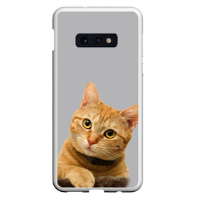 Чехол для Samsung S10E с принтом Рыжий котик в Новосибирске, Силикон | Область печати: задняя сторона чехла, без боковых панелей | Тематика изображения на принте: baby | cat | kitty | глаза | голова | животные | зверь | кот | котенок | котики | кошки | лапы | малыш | полосатый | рыжий