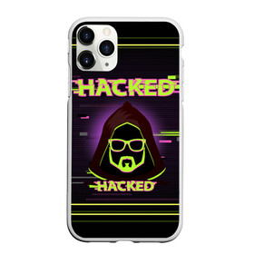 Чехол для iPhone 11 Pro матовый с принтом Hacked в Новосибирске, Силикон |  | cybepunk | hacked | hacker | it | аноним | анонимус | взлом | взломщик | киберпанк | программист | хак | хакер