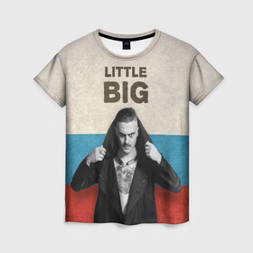 Женская футболка 3D с принтом Little Big в Новосибирске, 100% полиэфир ( синтетическое хлопкоподобное полотно) | прямой крой, круглый вырез горловины, длина до линии бедер | little big | евровидение