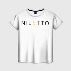 Женская футболка 3D с принтом NILETTO в Новосибирске, 100% полиэфир ( синтетическое хлопкоподобное полотно) | прямой крой, круглый вырез горловины, длина до линии бедер | любимка | нилето | нилетто | хаски