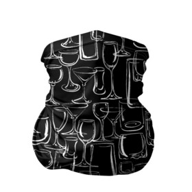 Бандана-труба 3D с принтом Стеклянный бармен в Новосибирске, 100% полиэстер, ткань с особыми свойствами — Activecool | плотность 150‒180 г/м2; хорошо тянется, но сохраняет форму | bar | barman | doodling | textures | tiles | бар | бармен | бартендер | бокалы | дудлинг | посуда | рюмки | стаканы | стекло | тайлы | текстуры | фон | фужеры